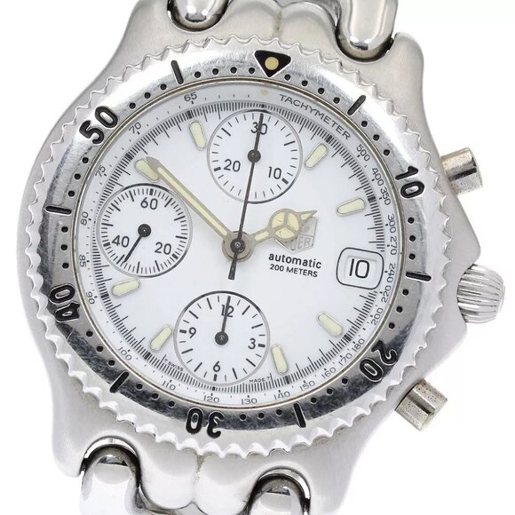 TAG HEUER S/el CG2110-R0 Chronograph white Dial Automatic Men\'s Watch_866268 main image 11